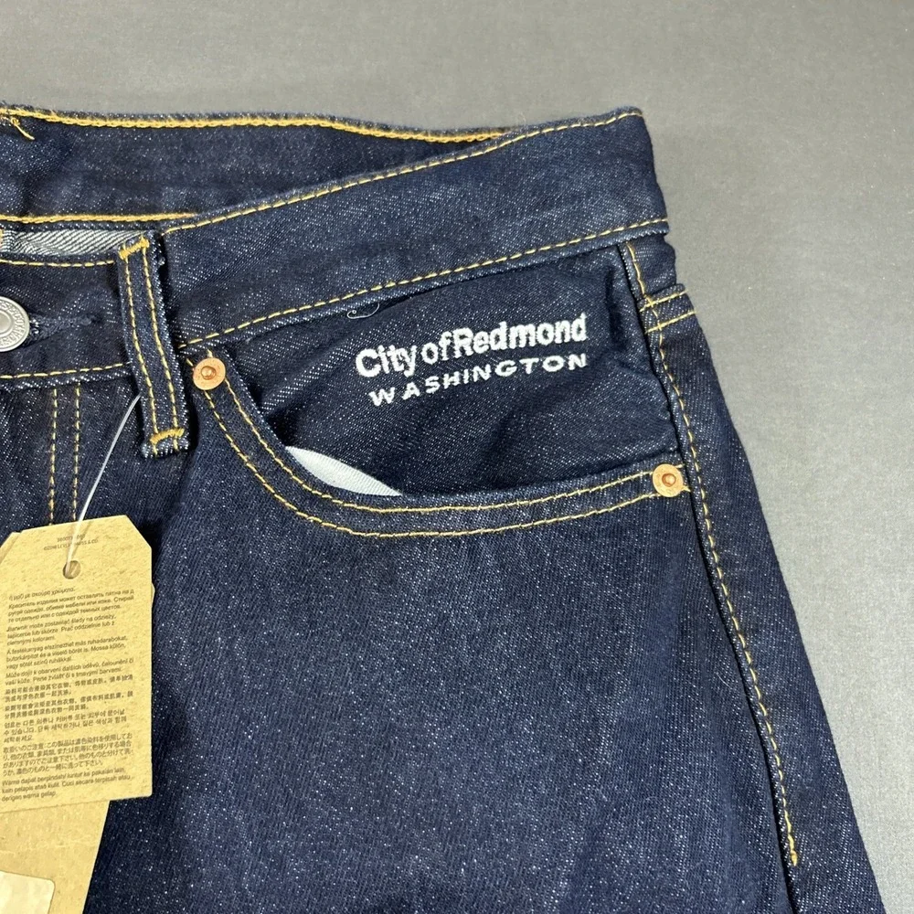 NWT - Levis Levi Strauss 505 Regular Dark Blue Denim Mens Jeans Sz 33 X 34